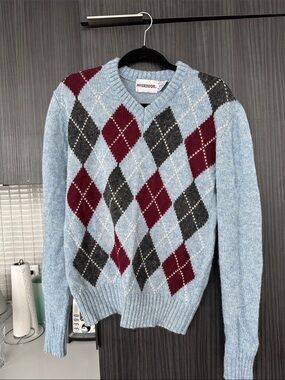 Argyle wool sweater